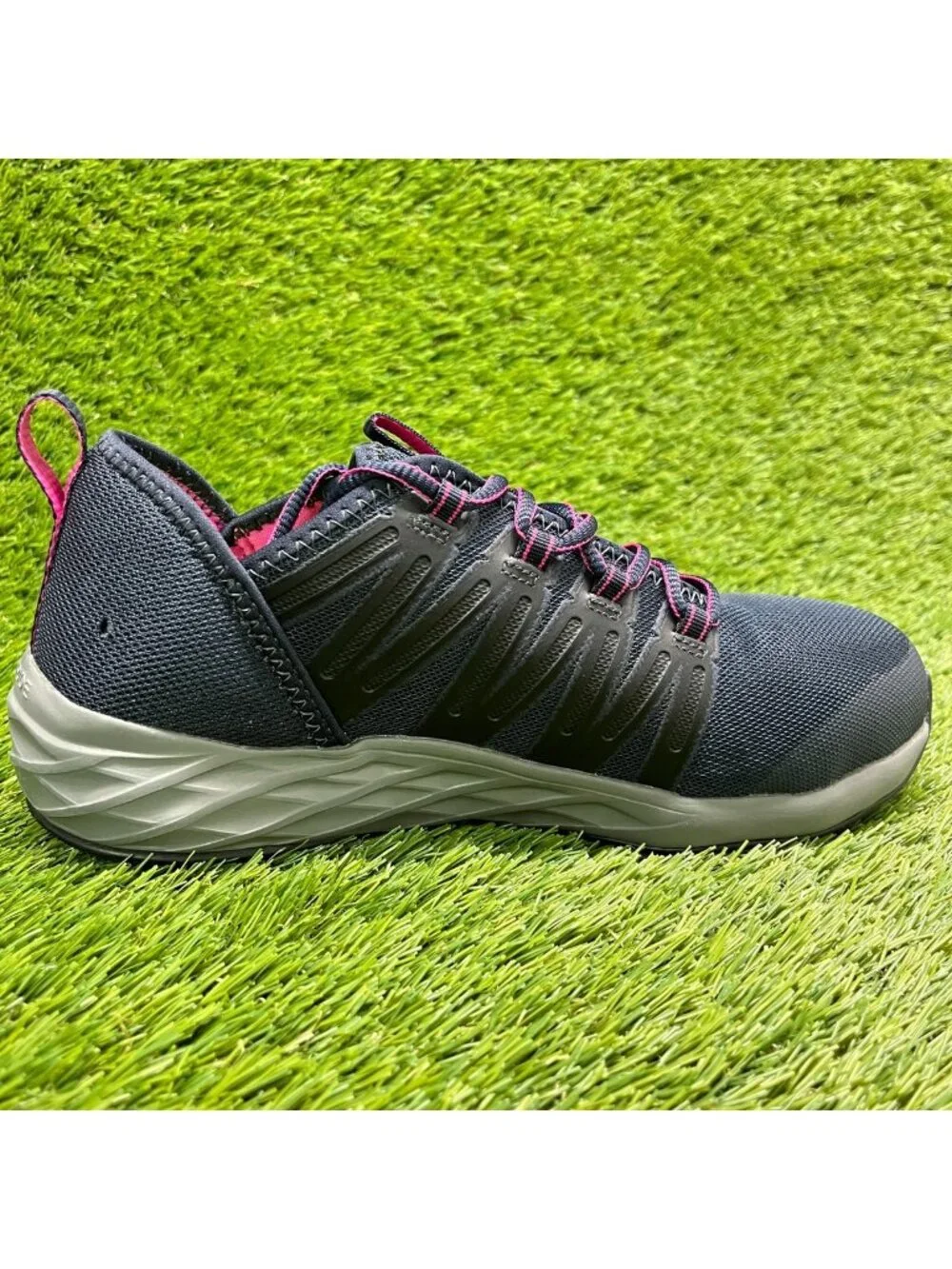 Reebok Astroride Womens Size 7.5D Blue Pink Steel Toe Safety Work Shoes Sneakers